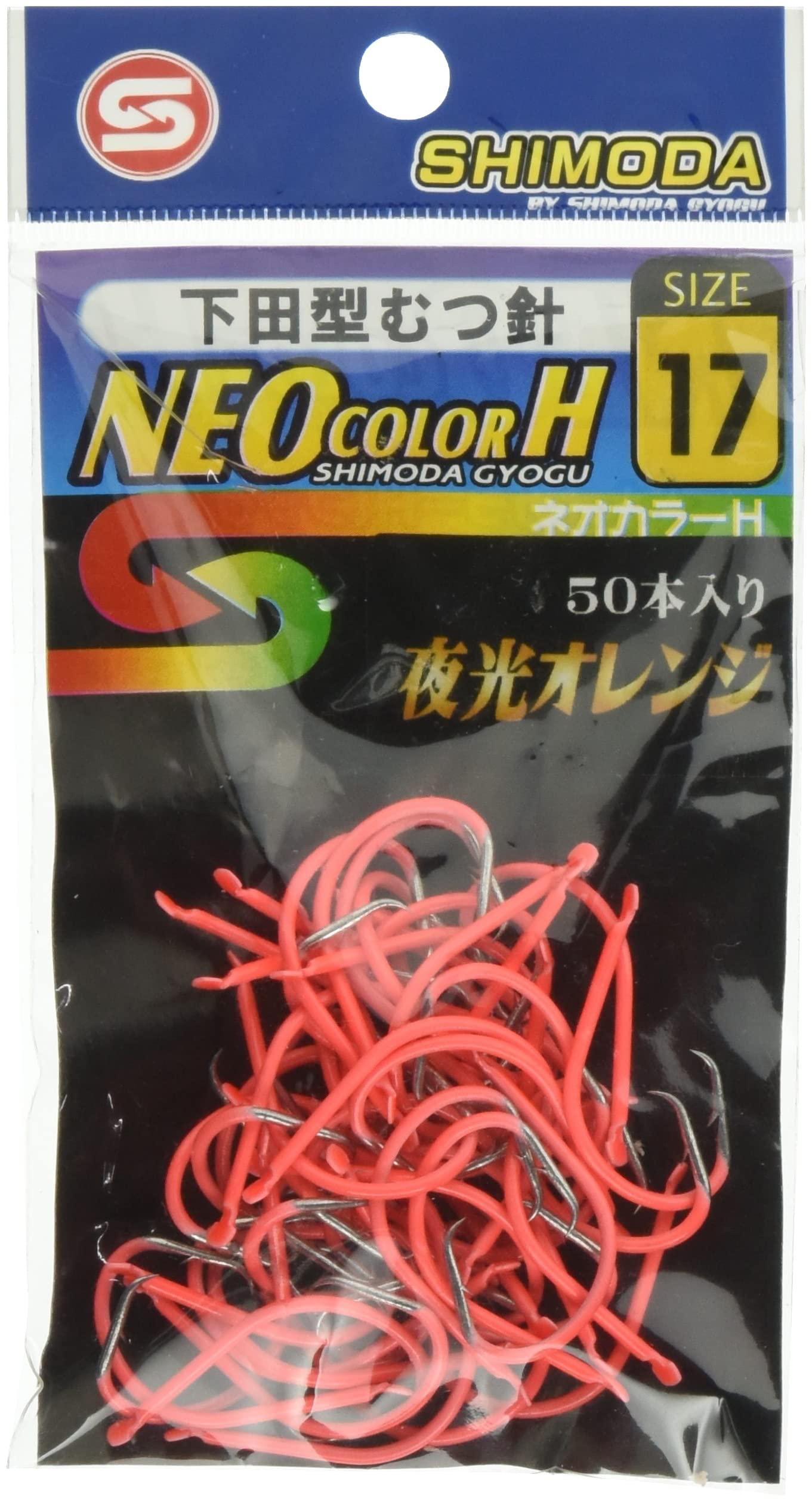 

Shimoda Fishing Tackle HP Крючок Mutsu Неоновый цвет Размер H 50 Светящийся оранжевый Тип Shimoda 17, штук,