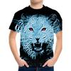 3D Digital Print Kids Stylish Lion Dragon Animal Pattern T-Shirt Boys Short Sleeve Crew Neck Casual T-shirts