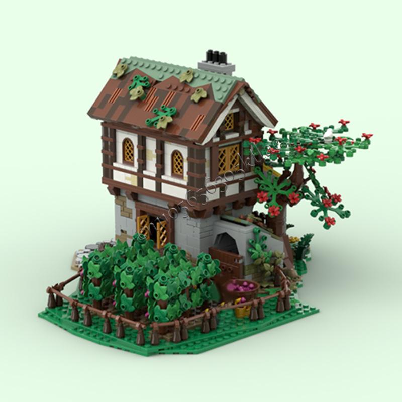 New 1681 Parts Customized MOC Medieval Castle vineyard Model Building DIY Blocks Bricks Assembly Toys Educational Holiday Gifts