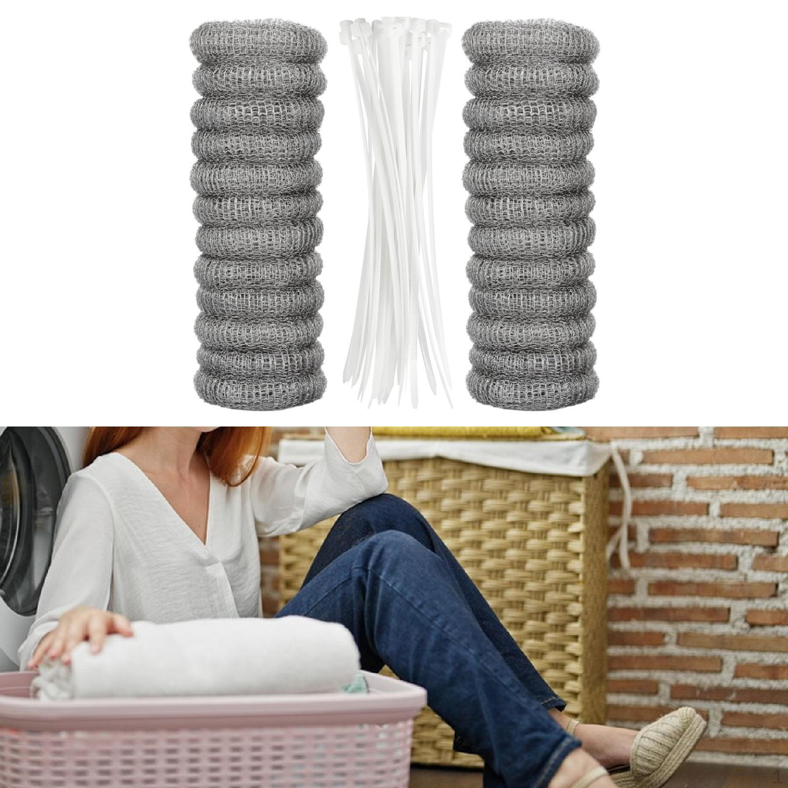 

Улавливатели ворса для шланга стиральной машины с кабельными стяжками для удаления волос из нержавеющей стали 24 Pieces