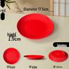 Melamine Round Plate: Porcelain-Look, Two-Color, for Commercial Use In Restaurants and Buffets - Perfect for Fast Food, Rice Bowls, and Cold Dishes.