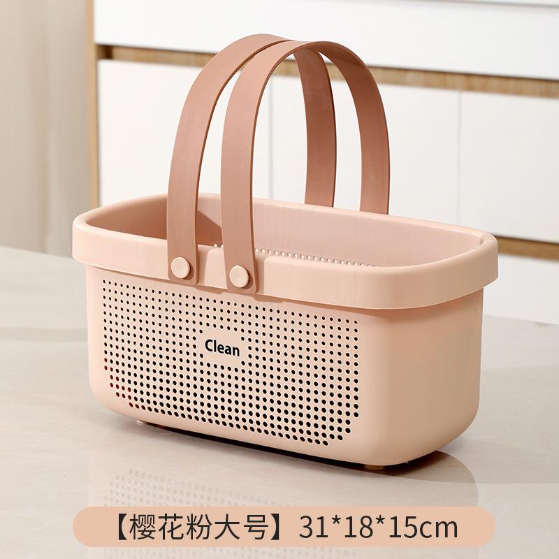 Cesto Portaoggetti in Plastica con Manico Portatile Portaoggetti da Doccia Borsa Organizzatrice Contenitore per Bagno Cucina Stanza del Dormitorio Camera da Letto