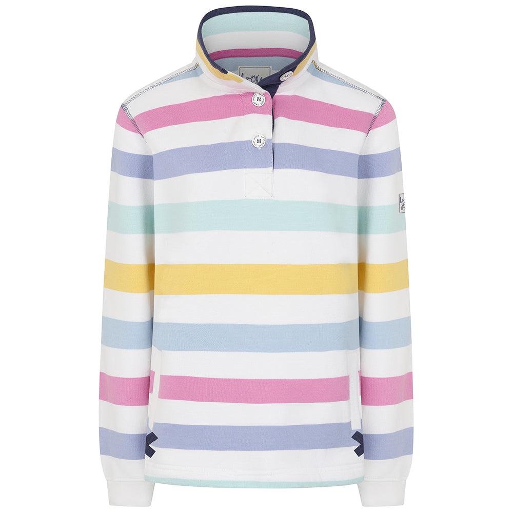 Lazy Jacks Womens/Ladies Button Neck Sweatshirt