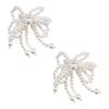 Elegant Butterfly Bowknot Pearl Rhinestones Heel Chain Shoe Charm Clips for Fashionable Women Ladies Stylish Outfits