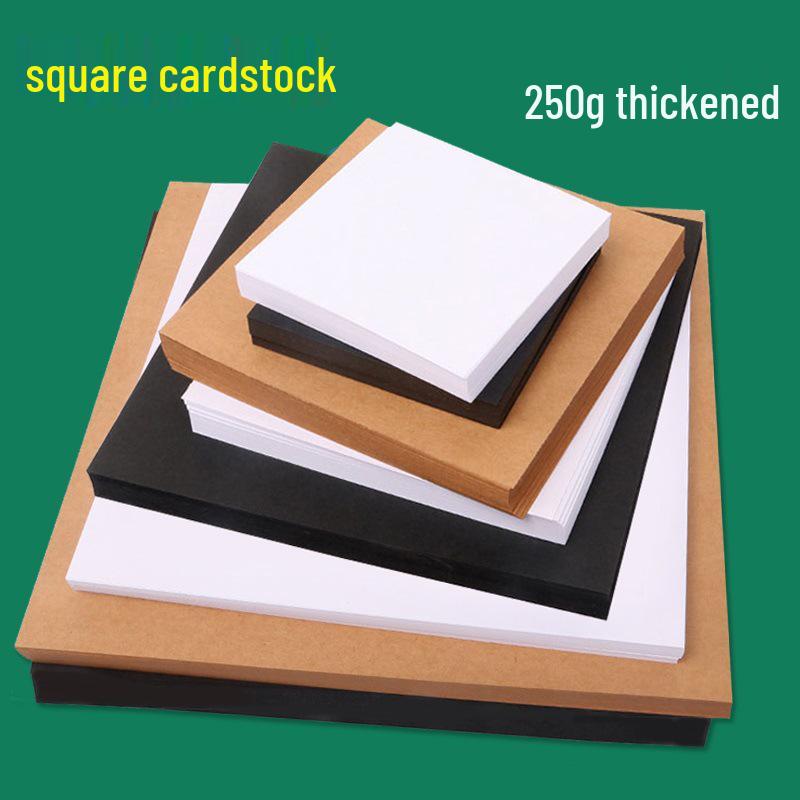Quadratischer Schwarz-Weiß-Karton Handgemachtes Zeichenpapier für Kindergarten-Lernkarten