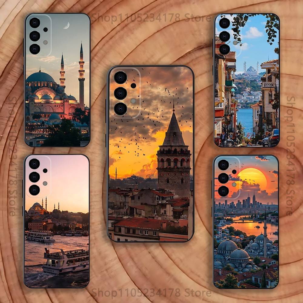Turkey Istanbul Scenery Phone Case for Samsung S24 S22 S25 Ultra S9 S20 FE S23 Plus S10 S21 Shockproof Funda Cover