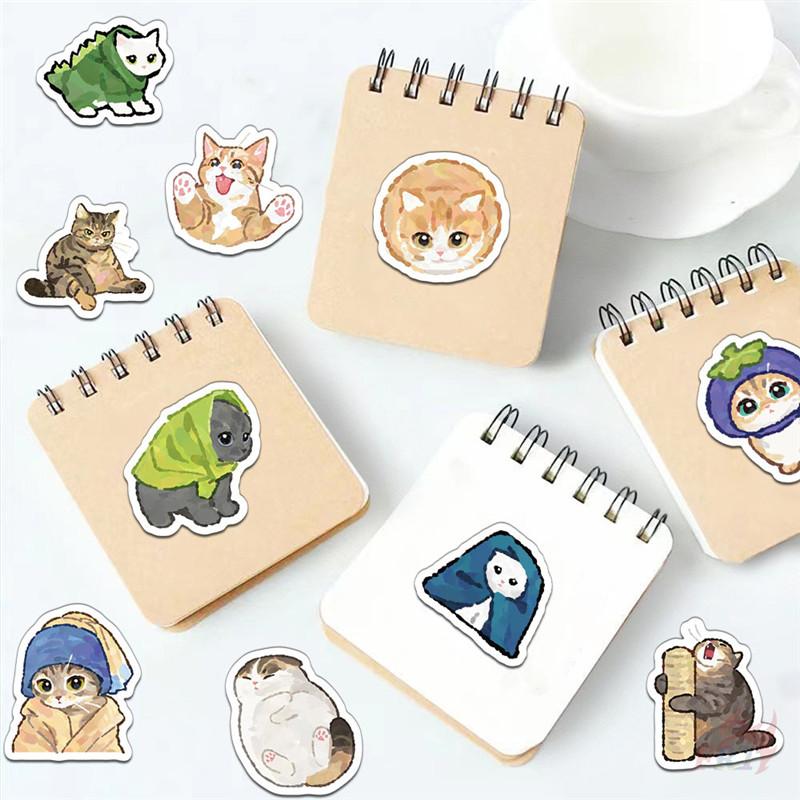 500Pcs/Roll Ink Art Funny Cat Kids Rewards Stickers - DIY Scrapbooks Album Decor Sealing Label Decals