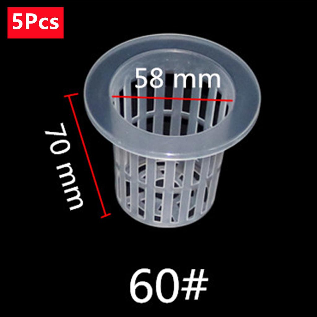 Transparent Planting Net Cup Hydroponic Colonization Mesh Pot Flower Vegetable Nursery Basket Soilless Growing Basket 5/50Pcs