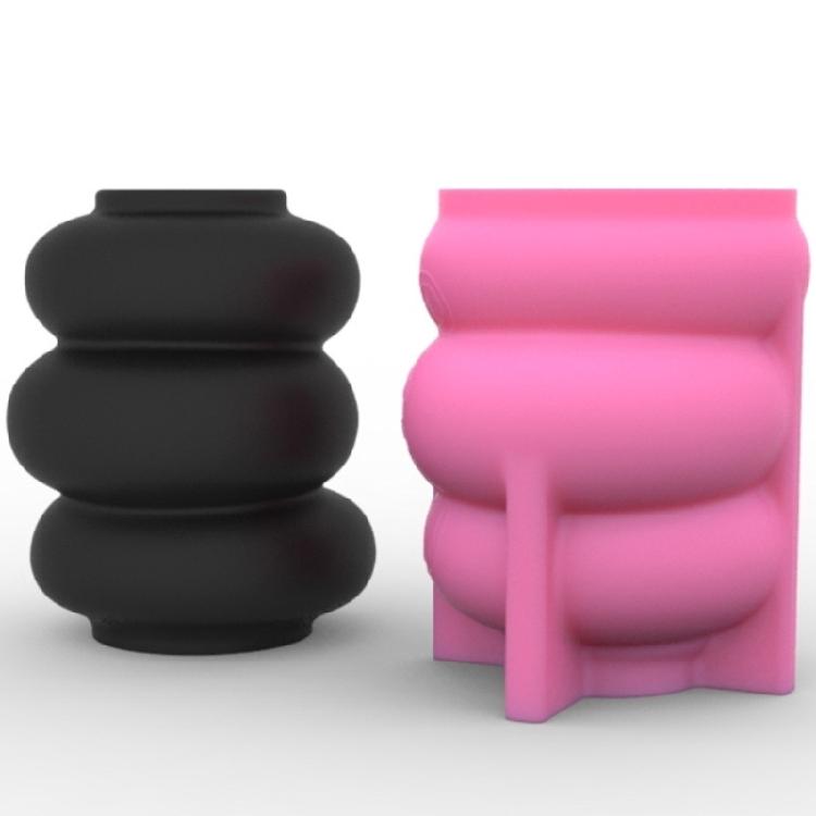 Resin Vase Silicone Mold Donuts Vase Resin Casting Mold for Makeup Brush Holder