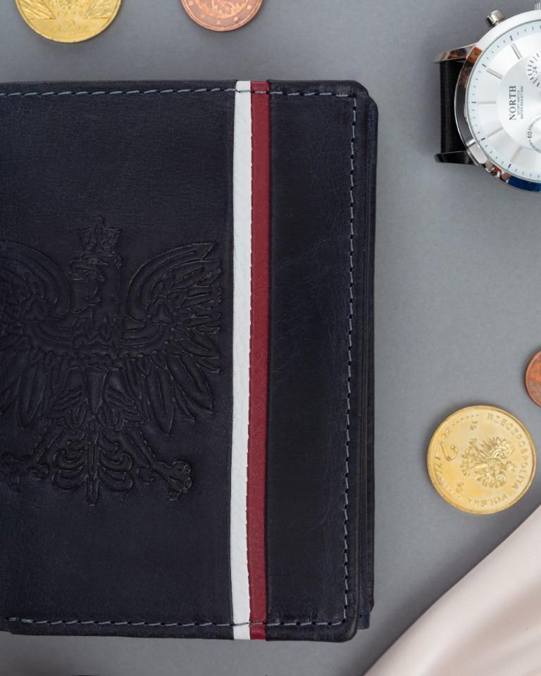 Leather Wallet N4A-HP-BL-1215 Navy