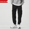 Men's Fashionable Multi-Pocket Cargo Pants: Autumn/Winter Thick Joggers with Loose Fit and Tapered Legs