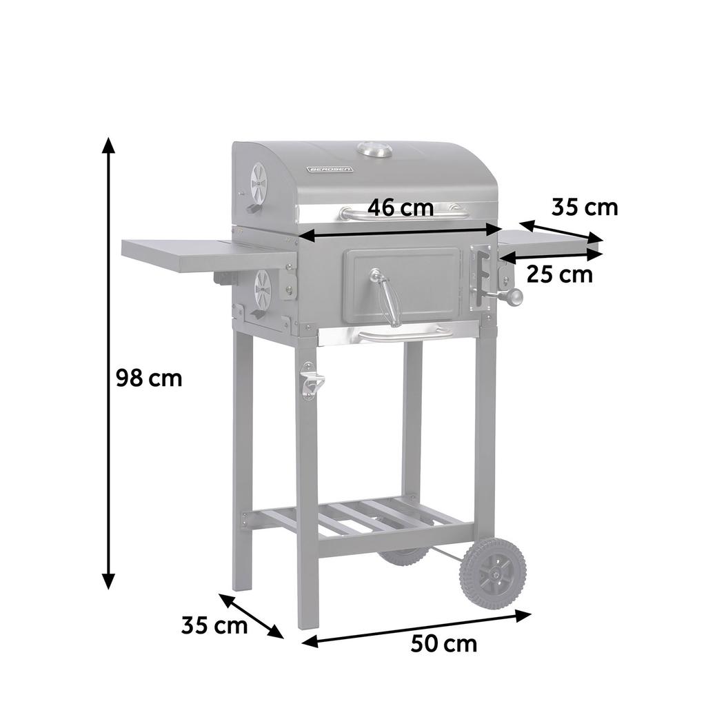 Grill Węglowy Z Pokrowcem Berdsen Bd-892 Czarny