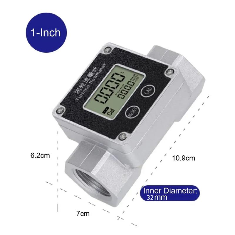 1inch Electronic Turbine Flow Meter High Accuracy Stainless Steel Turbine Flowmeter DN25 for Water Diesel Gasoline Kerosene Fuel