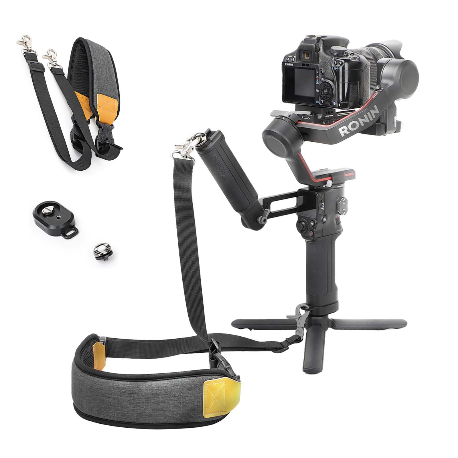 TOMGDRACO DJI RS PRO Strap Handle Screw Hole at the CNC Machined Aluminum Fixing Shoulder Easy Adjustable Folded DJI RS PRO Gimbal Stabilizer