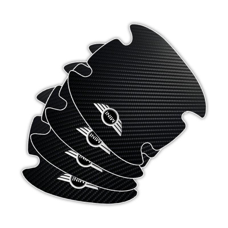 4 Peças Adesivo de Proteção Maçaneta Porta Carro Emblema Estilo Carro Para Mini Cooper One S Clubman R50 R53 R56 R60 F55 F56 R57 R58 R59