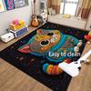 Plush Cat Floor Mat - Cute Cartoon Design Soft Washable Non-Slip Bath Kitchen Bedroom Rug for Indoor Home Decor