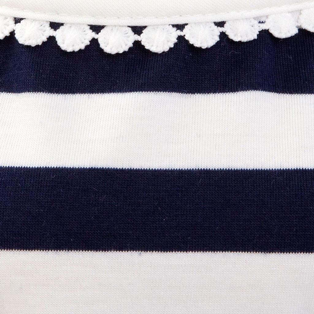 Pet Dress Striped Knit Top with Tulle Skirt and Polka Dot Bow Soft Fabric Comfortable Fit for Small Dogs and Cats