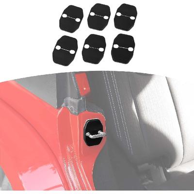 RT-TCZ for Jeep JKU Door Lock Cover Protector Fit for Jeep Wrangler JKU 2007-2017 4DR Black Interior Accessories 6pcs