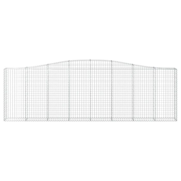 VidaXL Panier de Gabions Arqué Cage à Gabion Mur de Gabion Panier à Pierre Gabion pour Pierre Jardin Patio Extérieur 153406