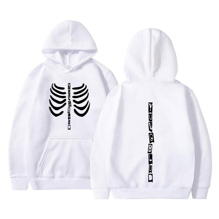 Singer Yungblud Skeleton Graphic Hoodie Men Women Fashion Rock Popular Pullover Unisex Casual Fleece Cotton Vintage Hoodies