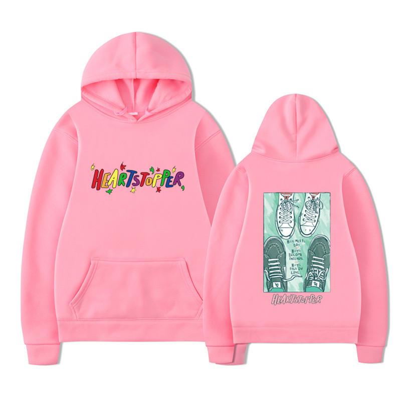 Heartstopper Rainbow Hoodie with Printed Men's and Women's Hoodies and Plush Hoodies for Loose Sports Printing
