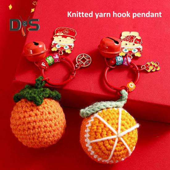 

Брелок-кулон крючком в форме хурмы, мультяшный дракон, колокольчик, декор, украшение для сумки, кулон, праздничный новогодний подарок, брелок для ключей C
