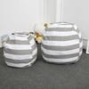 New Striped Children's Storage Bag Quilt Storage Zipper Bean Bag Sofa Canvas Large Capacity Travel Bag