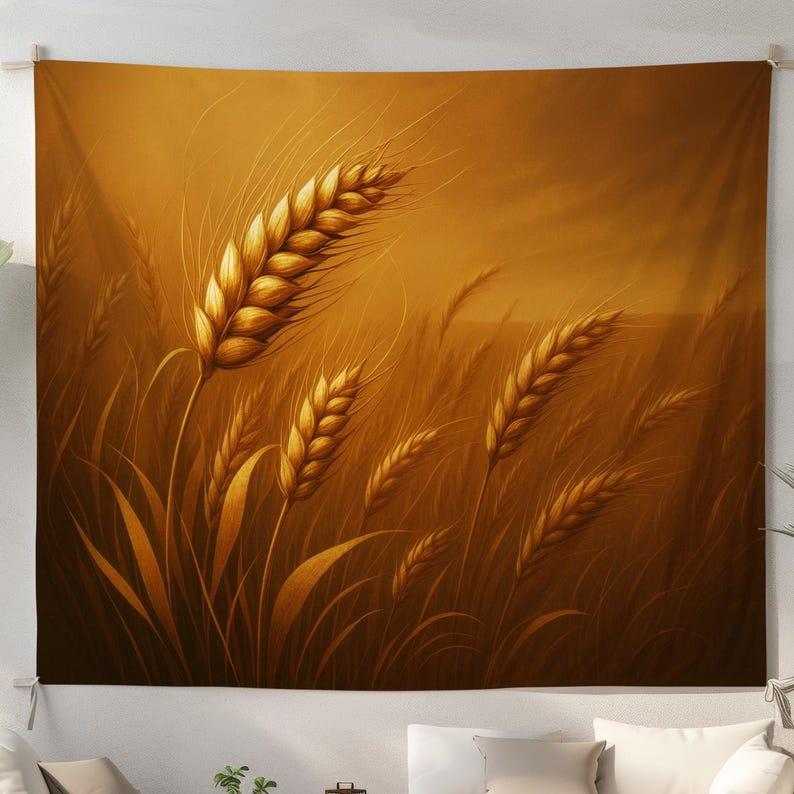 Wheat Field tapestry 75x100 чёрный