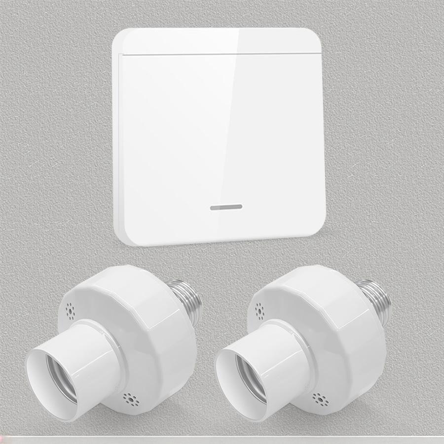 Smart Remote Control Light Bulb Holder RF 433Mhz Remote Control Led Bulb Holder E27 E26 Base Socket AC 85-265V Wireless Wall Sw
