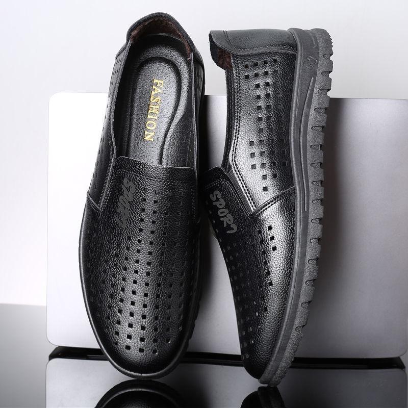 Men's shoes leather sandals summer non-slip shoes