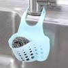 New Kitchen Sink Hollow Drainage Hanging Basket Silicone Brush Sponge Hanging Bag Sundries Faucet Drainer Dish Cloth Hanger