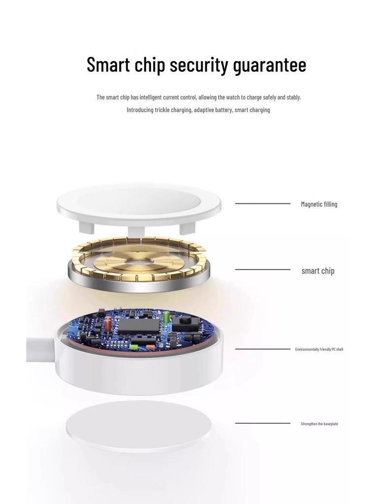 Strong Magnetic Fast Wireless Charger for Apple Watch with Type-C Cable