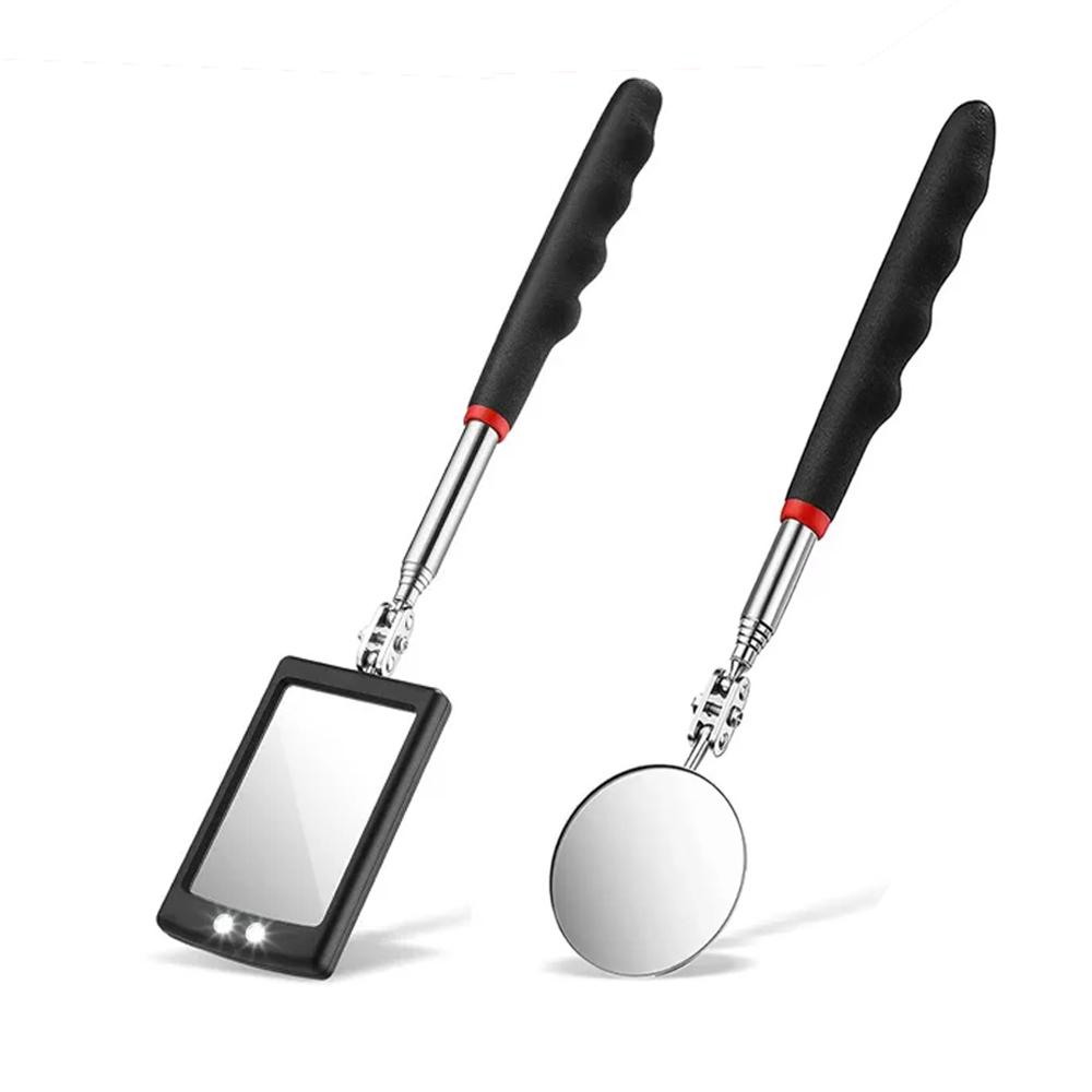 Car 360° Inspection Mirror LED Light Telescopic Inspection Mirror  for Check The Condition of Vehicle Automotive Repairs Tools