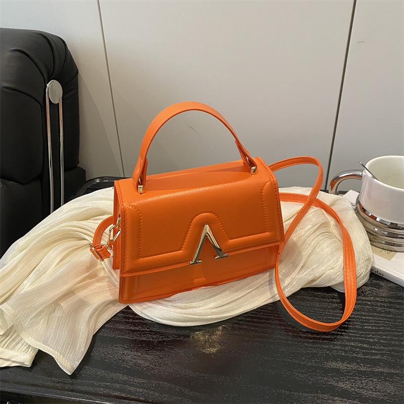 Women S Korean Style Small Square Shoulder Bag Solid Color Large Capacity Handbag Crossbody Bag