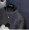 Women's Korean Style Panda Embroidery Cashmere Knitwear: Loose, Drop Shoulder, Round Neck Sweater for Autumn/Winter.