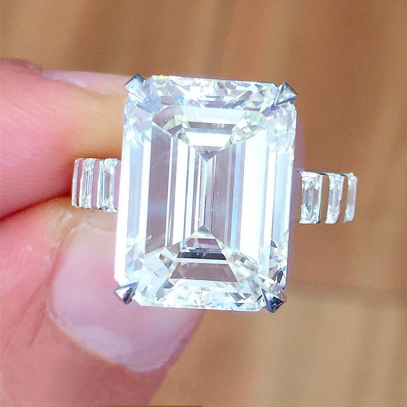 Noua moda de lux Crystal Square CZ Inele femei nunta logodna petrecere doamna accesorii cadou bijuterii drop shipping