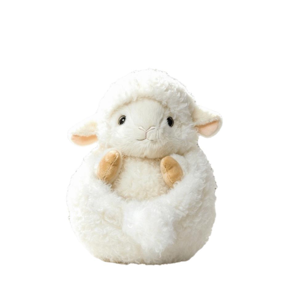 Hedgehog Zodiac Goat Plush Toy Chubby Animal Stuffed Toy Funny Flip-over Sheep Keychain Xmas Gifts