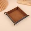 Key Box Pu Leather Folding Dice Tray Box Dice Game Tray For Game Dice Storage Table Board Games