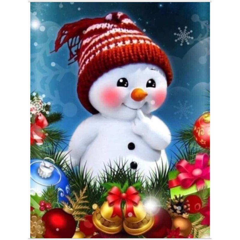 Full Round Drill Diamond Painting 5D Snowman Diamond Embroidery Winter Landscape Cross Stitch Home Decoration