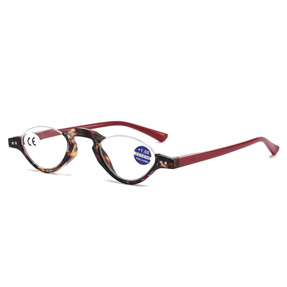Retro High Definition Half Frame Fish Silk Reading Glasses Anti-Blue Versatile Reading Glasses Middle-Aged Reading Glasses