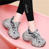 Platform dad shoes autumn versatile and lightweight inner height increase women's shoes casual sports shoes children's models
