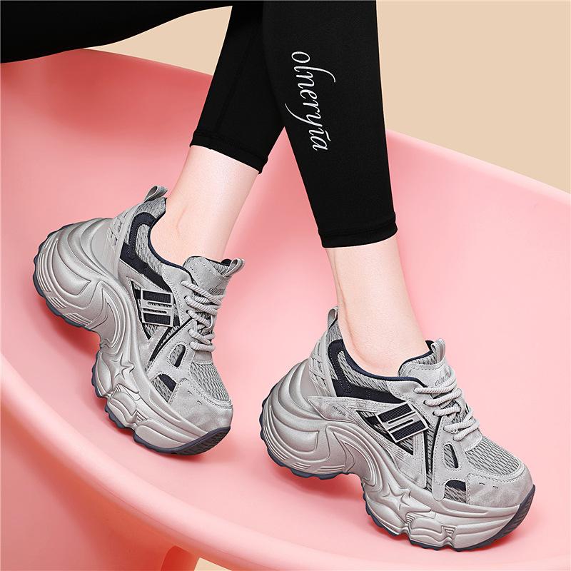 

Platform dad shoes autumn versatile and lightweight inner height increase women s shoes casual sports shoes children s models 39