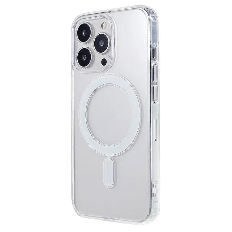 WANLONFENG LM Series For iPhone 13 Pro Clear Phone Case Compatible with MagSafe with Screen Film (Big Lens Hole)