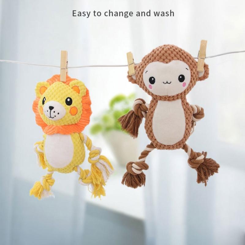 Funny Dog Squeak Toys Puppy Toy Cute Stuffed Chew Toys for Dog Teething Soft Plush Cool Stuffed Dog Toys