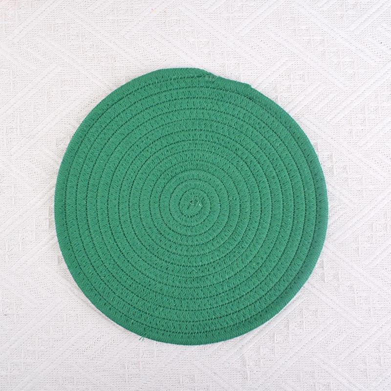 

Повседневная посуда, Кухонная утварь, Посуда, Плетеный коврик, Бытовая подставка, Подставка, Коврик под кастрюлю, Коврик под миску, Современный простой теплоизоляционный коврик diameter 12cm зелёный