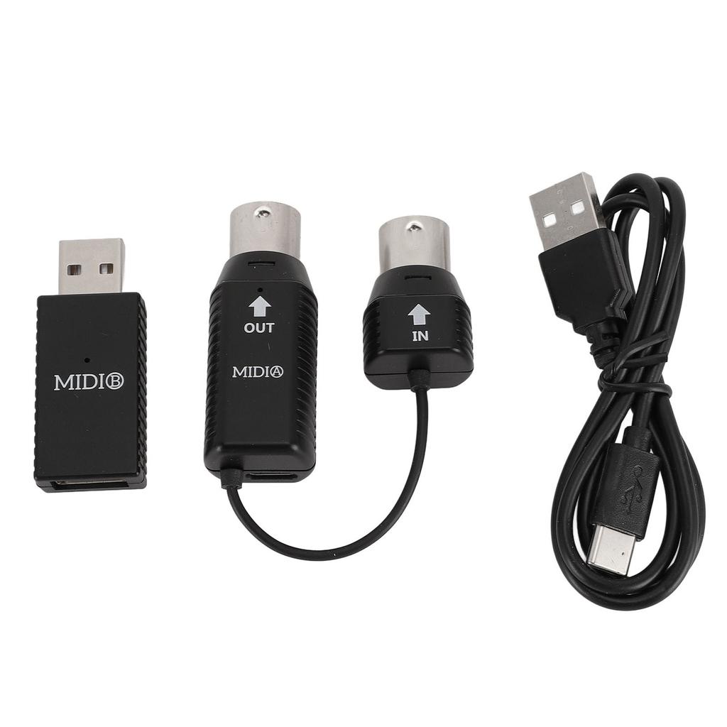 Wireless MIDI Adapter Professional MIDI to USB MIDI Controller for Digital Piano Keyboard to MIDI Device for OS X for