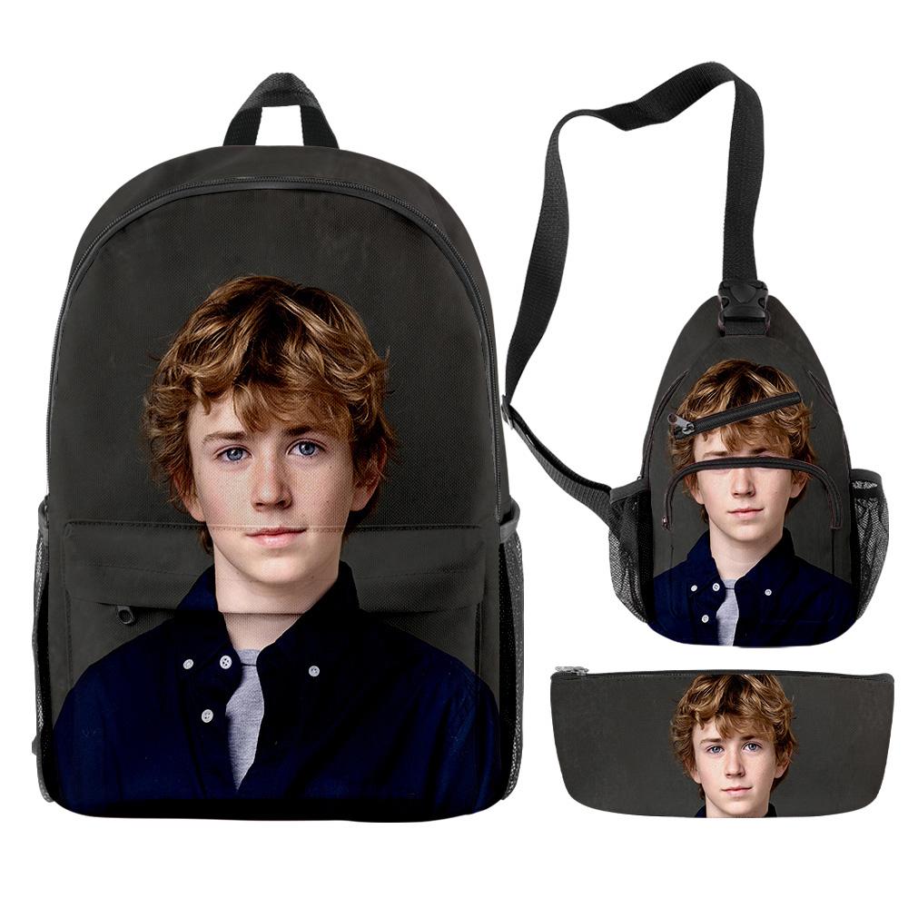 Deluxe Distinctive Unusual Funny Cool unicorn 3D Patterned 3pcs/Set pupil Schoolbags Daily Laptop Pack Daily Pack Lunch Box Pen Case
