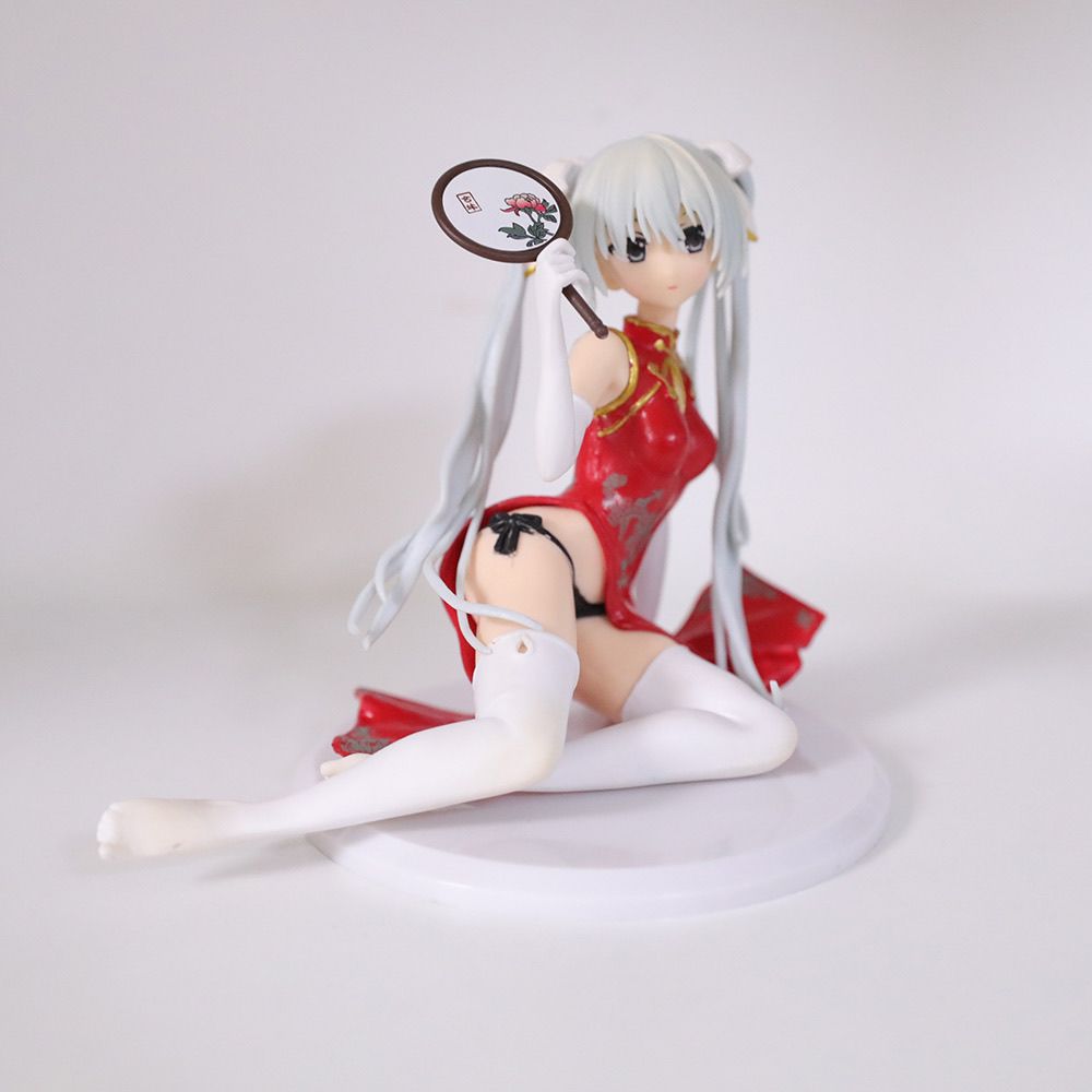 12CM Anime Yosuga no Sora Kasugano Sora Figure Cheongsam Red White Model Toy Gift Aciton Figure PVC