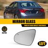 Mirror Glass Heated W/ Backing Plate Driver Side For 2014- Toyota Corolla