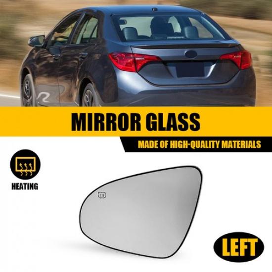 Mirror Glass Heated W/ Backing Plate Driver Side For 2014- Toyota Corolla